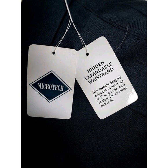 NWT Big Mens Giorgio DePaoli Navy Pleated Extender Dress Pants Size 54 Raw Hem - Picture 2 of 7